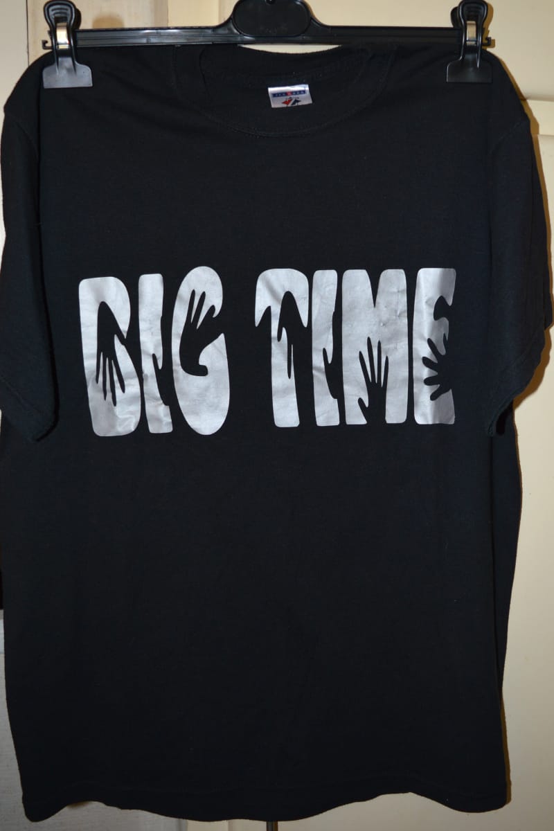 tee shirt noir logo gris big time